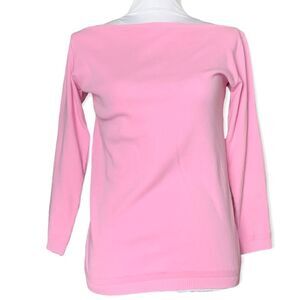 UNITED COLORS OF BENETTON pink cotton boatneck sweater sz L